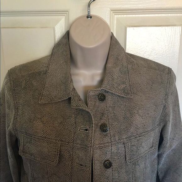 Brandon Thomas Python Snake Pattern LEATHER Jacket EUC Size Small - Picture 3 of 5